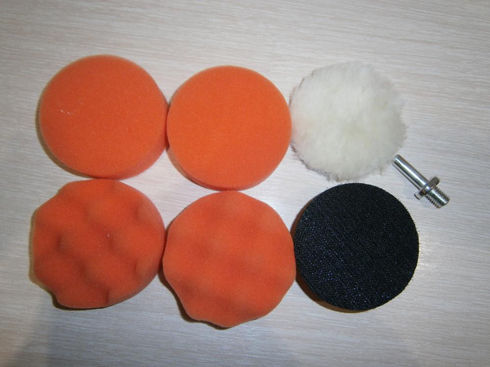 7pcs 3" car polishing pad set Polishing Buffer Waxing Buffing Pad Drill Set Kit Car Polishing sponge Wheel Kit polisher for car