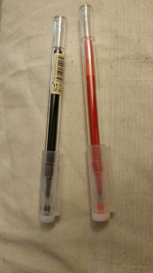 2pcs MUJI style Simple transparent rod neutral pen office supplies school giftGift 0.5mm 0.38mm