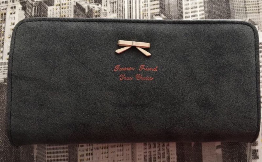2016 New Fashion Women Wallets Female Clutch Long Bow  Purse Leather Zipper Credit Card Holder Mobile Phone Bag Coin Purses