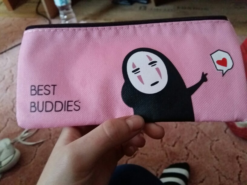 Cute Cartoon No Face Male Pencil Case School Supplies Kawaii Canvas Bag Kawaii Anime Stationery Pencil Bag Students Gifts