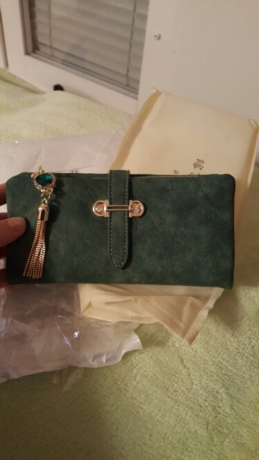 Wallet women card holder female wallet women luxury brand organizador women's purse clip Vintage Matte Hasp Suede pendant wallet