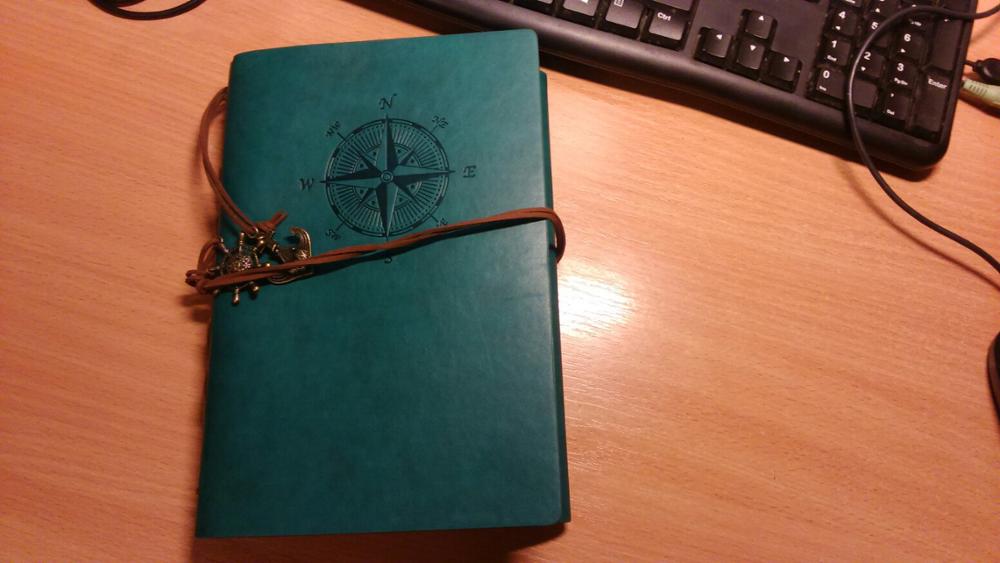 Vintage journal book travelers notebook A5 leather kraft paper sketchbook diary blank note book 6 ring binder string nautical