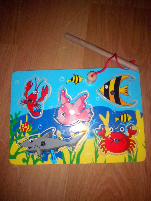wholesale price Funny Wooden Magnetic board Fishing Game & Jigsaw Puzzle pizarra infantil Children Toy good gift for kids