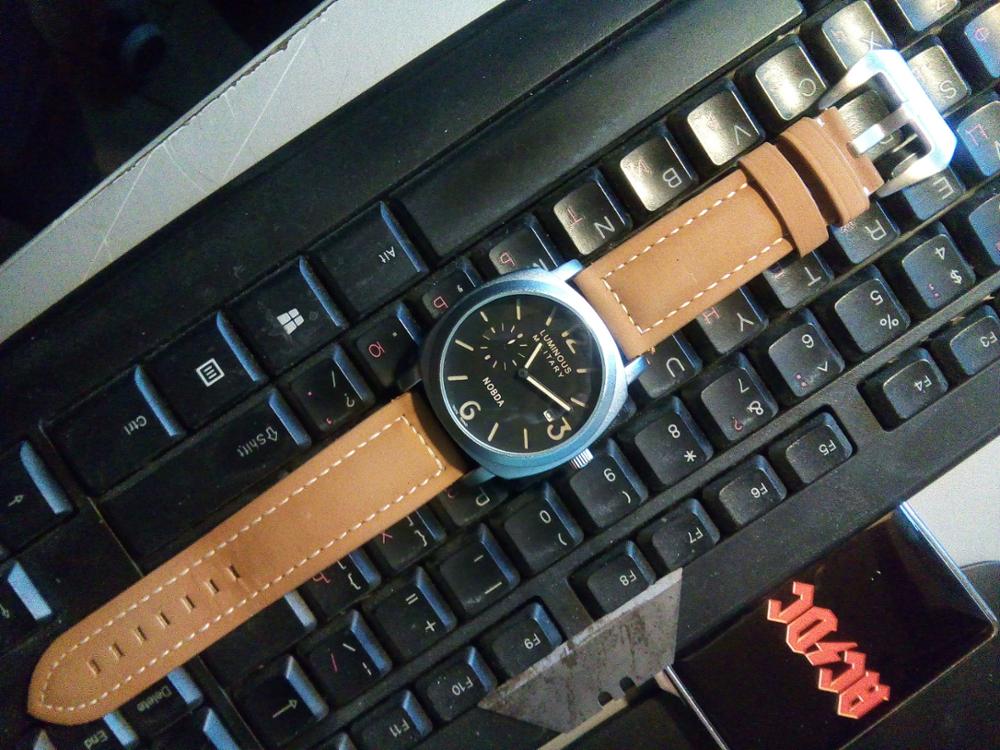 Mens Watches Top Brand Luxury Genuine Leather Quartz Sports Watch Men 2016 Army NOBDA 016B Military Male Clock Men Wrist Watch