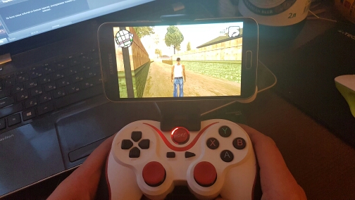 Wireless Bluetooth3.0 Gamepad with Phone Tablet Holder Gaming Controller Joystick for Android Smartphone Tablet PC TV Box OD#S