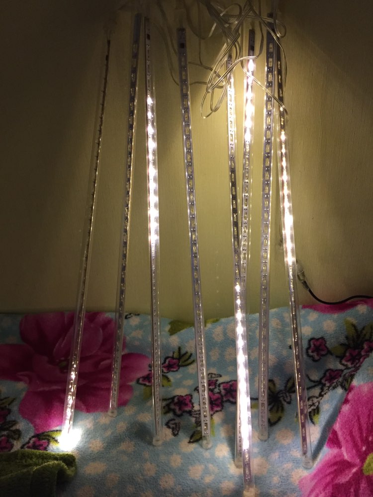 50cm 30cm 8 Tubes LED Meteor Shower Rain Lights Icicle Snow Raindrop lamp for Christmas Waterproof + Power adapter Free shipp