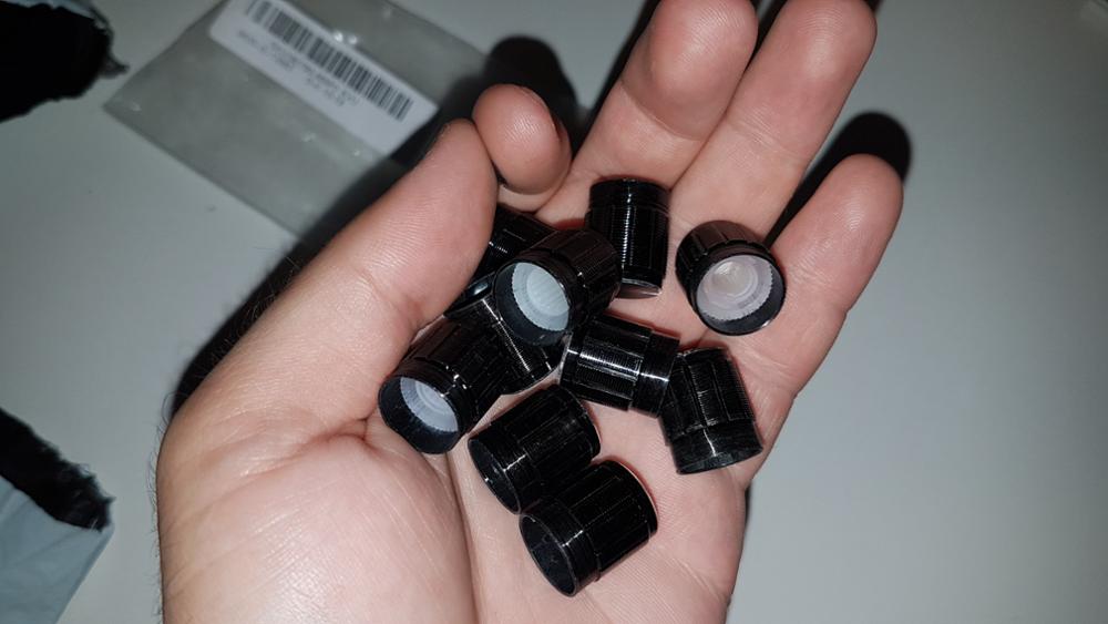 10Pcs Volume Control Rotary Knobs Black For 6mm Dia. Knurled Shaft Potentiometer