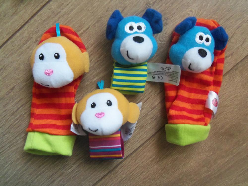 baby socks Baby Rattles Toys SOZZY Baby Toys Animal Socks Wrist Strap With Rattle Foot Socks Bug Wrist Strap plush socks baby