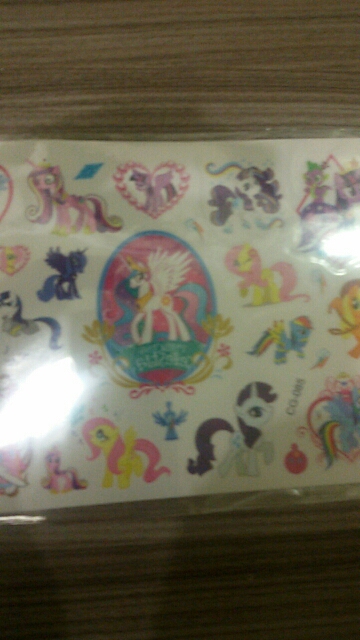 1 Sheet My Little Pony Tattoo Stickers Toys Horse For Children  Kids Birthday Party Tatoo poni Paste Decoration Supplies
