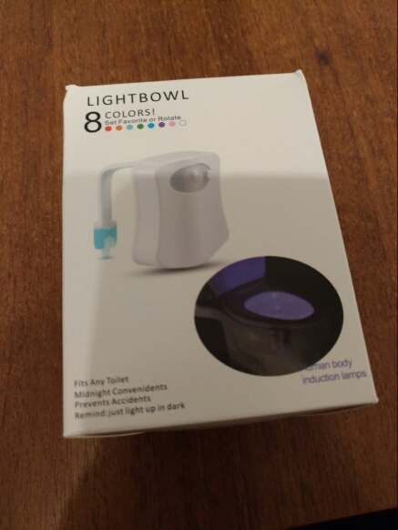Sensor Toilet Light LED Lamp Human Motion Activated PIR 8 Colours Automatic RGB Night lighting
