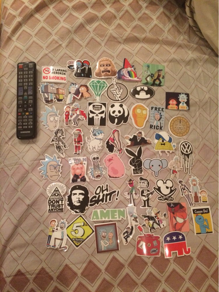 50 Pcs Stickers Funny Jdm Home Motorcycle Bicycle Laptop Phone Cartoon DIY Sticker Toy Number Skateboard  Luggage Vinyl Decal