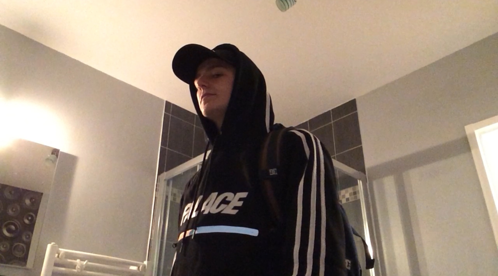 Palace Sweatshirt Black Hip Hop Street  2016 Sweat Palace Hoodies Women Skateboards Reflective Hoodie Zipper Men Sudadera Hombre