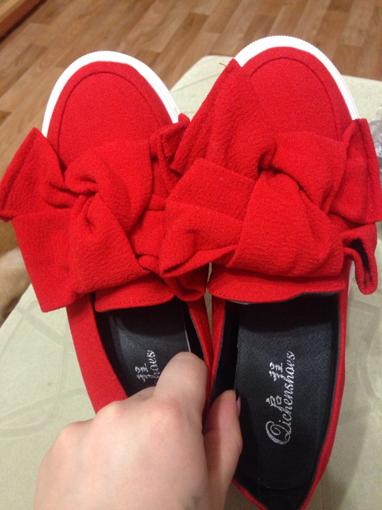 Autumn winter  moccasin womens Fashion creepers shoes Bow women flats loafers Ladies Slip On Platform 5CM Shoes 2016 slipony