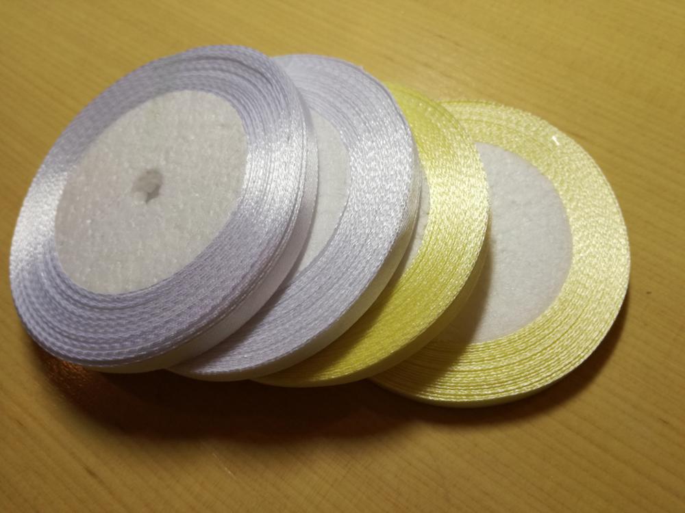2roll/lot  25yards/roll 6mm Satin Ribbon Party Wedding Decoration Invitation Card Gift Wrapping Christmas DIY Material Supplies