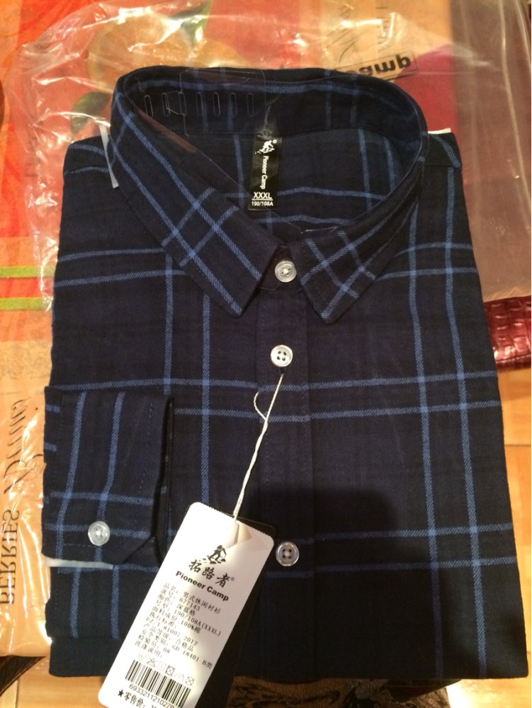 Pioneer Camp Spring autumn male casual shirt men brand clothing High quality 100% cotton long sleeve plaid dress shirt 677143