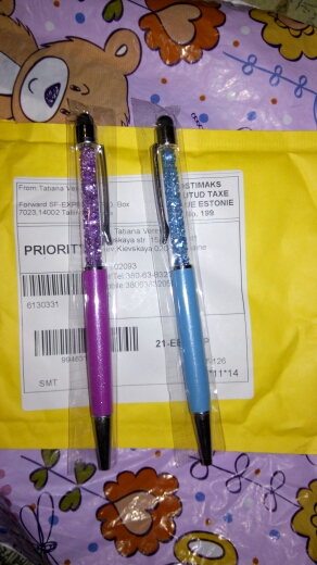 Stylish 2-in-1 Crystal Touch Screen Stylus Write Pen For iPhone iPad Tablet HTC