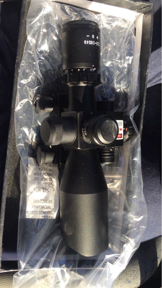 2.5 - 10 x 40 Tactical Rifle Scope With Red Laser Dual Illuminated Mil-dot W / Rail Mount Pro Telescope Riflescopes For Hunting