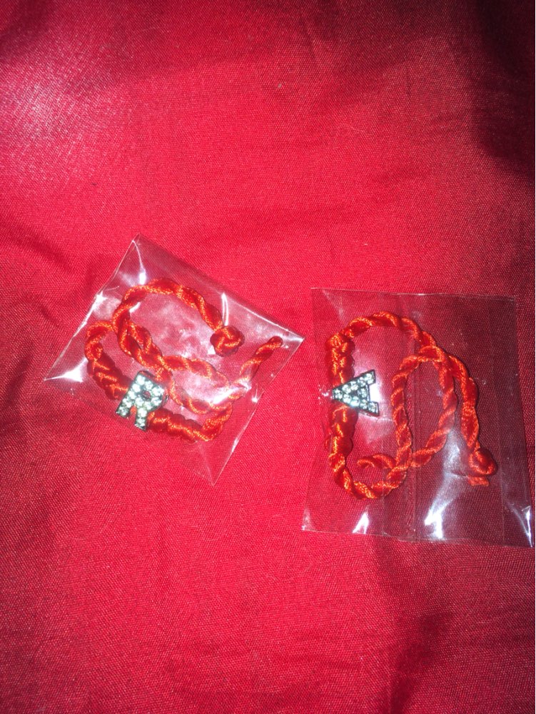 R-Z Crystal Letters Charms with Red Rope Lucky Bracelets for Women Cord String Line Handmade Jewelry For Couple Christmas Gift