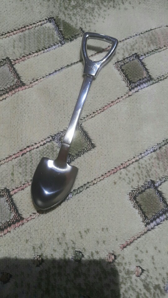 New Stainless Steel Spoon Size M L Shovel Shape Design Coffee Ice Cream Soup Spoon Long Handle Honey Teaspoons for Children W45
