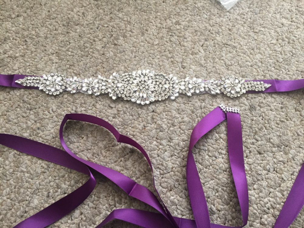 2016 New Trendy Magnificent Crystal Bridal Belts White Black Wine Red Ivory Ribbon Belts for women Wedding Dress Accessories
