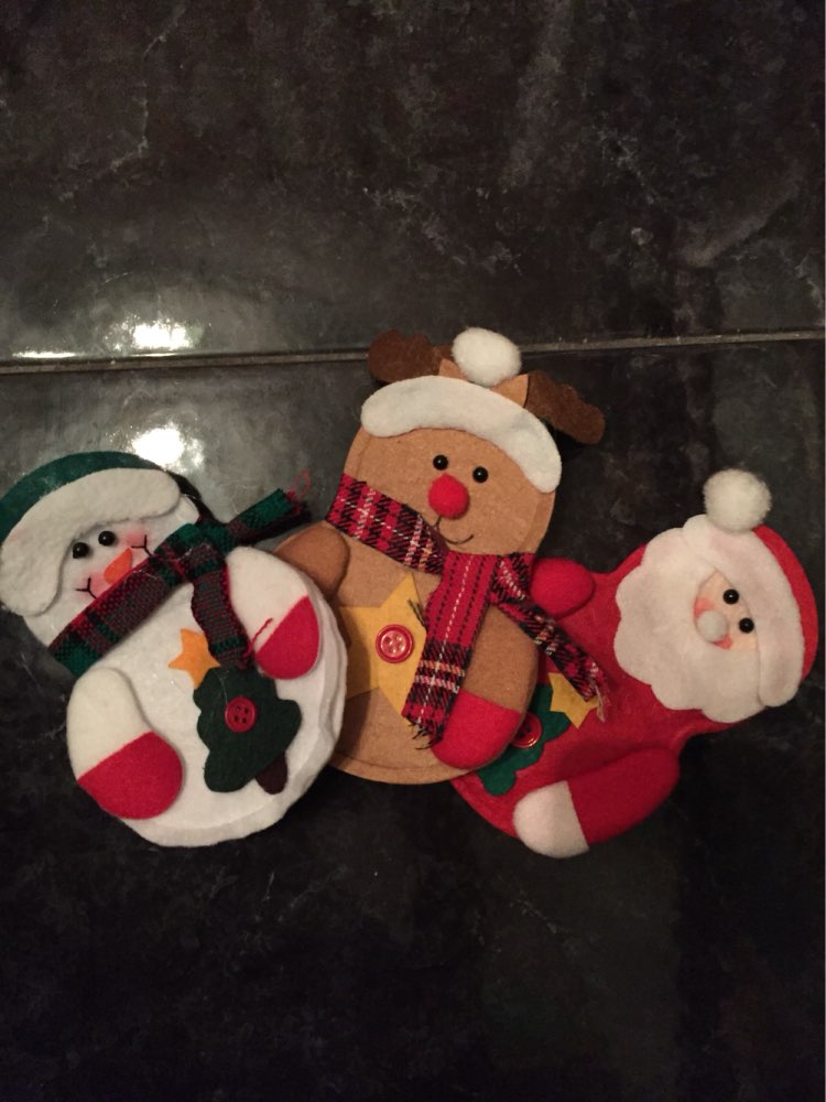 3Pcs/Lot Christmas Decoration 2016 Cutlery Suit Silveware Holders Porckets Knifes Folks Bag Snowman Dinner Decor Home Decoration