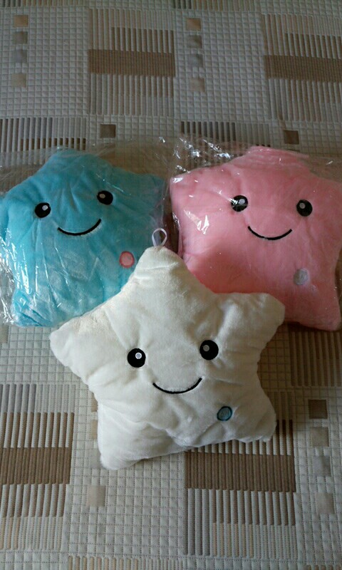 Luminous pillow Christmas Toys, Led Light Pillow,plush Pillow, Hot Colorful Stars,kids Toys, Birthday Gift YYT214-YYT218