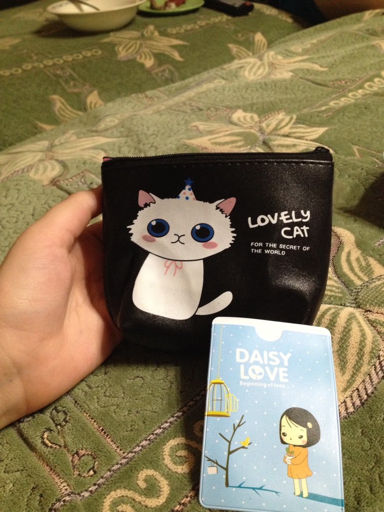 Coin Purses 2016 Fashion PU Cartoon Cat Mini Money Wallet Female Key Bag Cute Girl Student Soft Zipper Ladies Card Holder B650