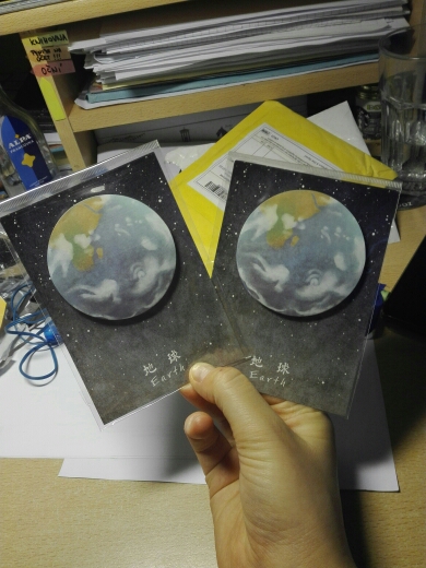Beautiful Planet Notepad Notebook Memo Pad Self-Adhesive Sticky Note Bookmark Office School Supplies Promotional Stationery Gift