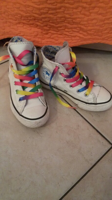 1 Pairs Rainbow Flat Canvas Athletic Shoelace Sport Sneaker Shoe Laces Strings