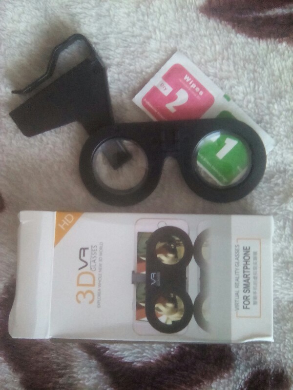 MIJOY Portable Mini 3D Virtual Reality Glasses Portable Mini Fold 3D Glassed For 4.0"-6.5" Phone With Glasses Frame and Hold