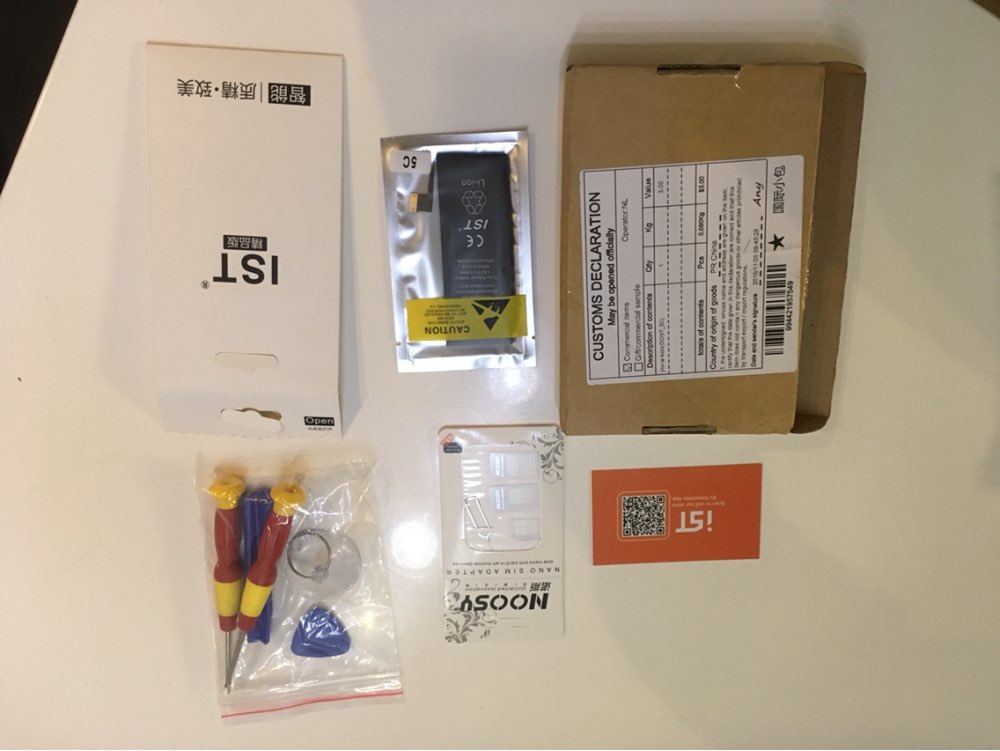 100% Original Brand IST Phone Battery For iphone 5C Real Capacity 1510mAh With Machine Tools Kit Mobile Batteries
