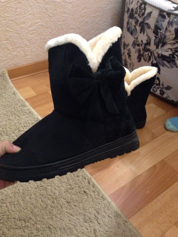 Hot Sale Winter Women Boots Solid Color Bow Brand Woman Snow Boots Soft Comfortable Round Toe Female Women Shoes 2016 SMC905
