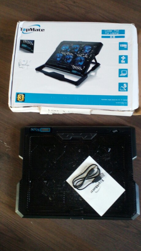 TopMate Laptop cooler 2 USB Ports and Six cooling Fan laptop cooling pad Notebook stand For 14.6"-16"  fixture for laptop