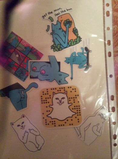 3 Combinations Funny Ripndip Sticker For Car Laptop Luggage Skateboard Motorcycle Snowboard Decal