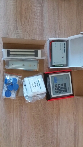 A Complete set of RFID Door Access Control System Kit Set With Lock RFID keypad+power+magnetic lock+door exit+keys free shipping