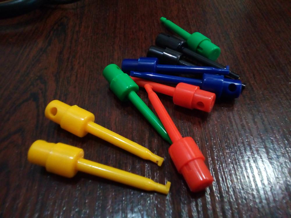 New Electric 10pcs Large Size Round Single Hook Clip Test Probe for Electronic Testing  Electronics Stocks