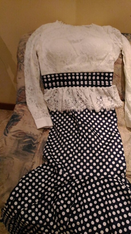 Dressv 2017 Polka Dot mermaid evening dress white long sleeves scoop neck lace trumpet evening dress formal party prom dress