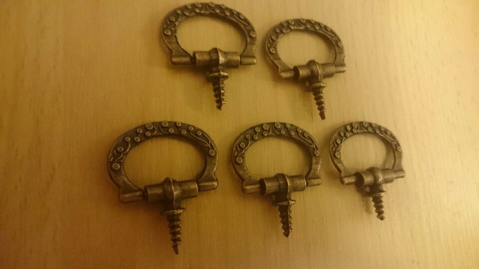 5Pcs Antique Furniture Handle Cabinet Knobs and Handles Retro Kitchen Knobs Drawer Cupboard Pull Door Handles Furniture Fittings