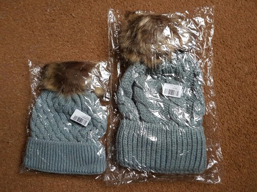 5Colors Mom Baby Pompon Hat Baby Boys Girls Warm Raccoon Fur Bobble Beanie Kids Cotton Knitted Parent-Child Hat Winter Cap