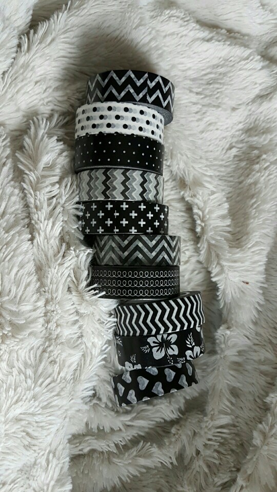 high quality 1x Black and White dots,chevrom,cross Stamping Japanese Washi Tape Scrapbooking Decorative Masking Tape Lot 10m
