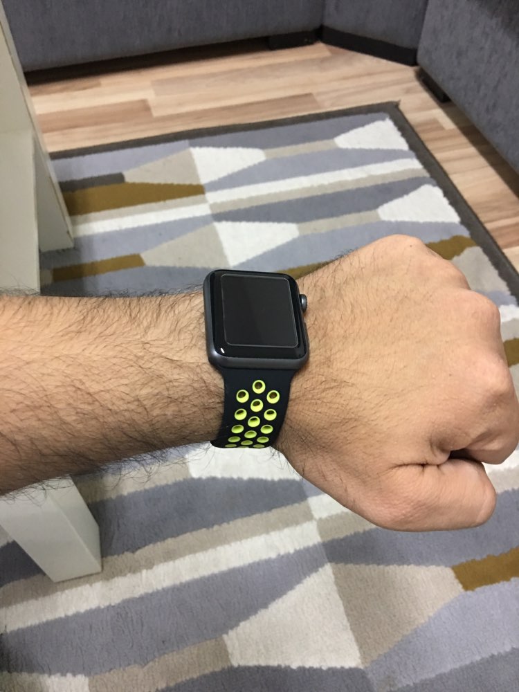 1:1 Original for apple watch NIKE band 42mm Silicone strap men Rubber bracelet wrist With Adapter for apple watch band Series 2 