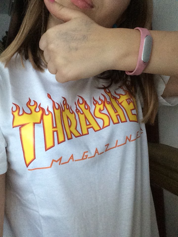 2017 New thrasher T Shirt Men Women Skateboards tee Short Sleeve Skate T shirts Tops Hip Hop T shirt Homme Man Trasher T shirts