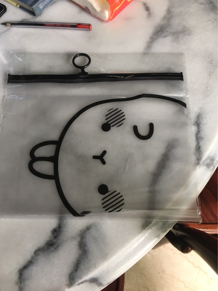 Cute Molang Rabbit Transparent Cartoon A5 B6 Mini File Bag Document Bag A4 File Folder Stationery Filing Production