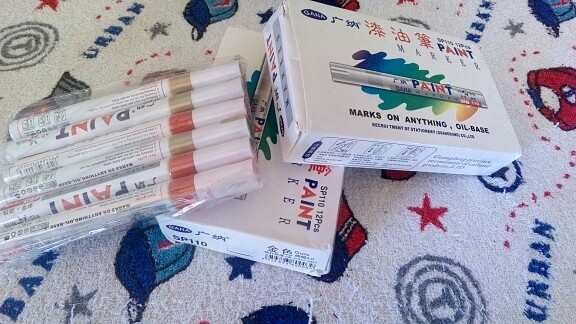 colorful Waterproof pen Car Tyre Tire CD Metal Permanent Paint markers Graffiti Oily Marker Pen marcador caneta stationery
