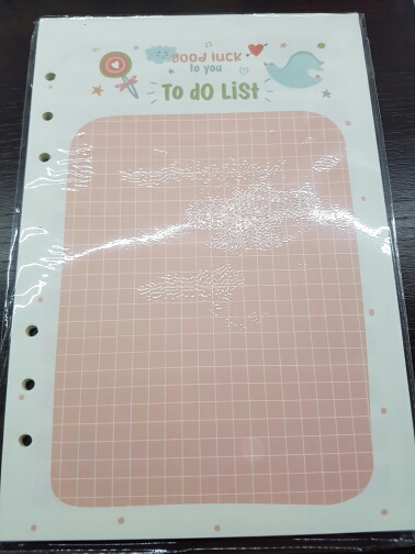 40 sheet/pack A6 A5 Colorful Refills Spiral Notebook Inner Pages 6 holes Loose Leaf Diario Binder Paper Planner Filler Paper