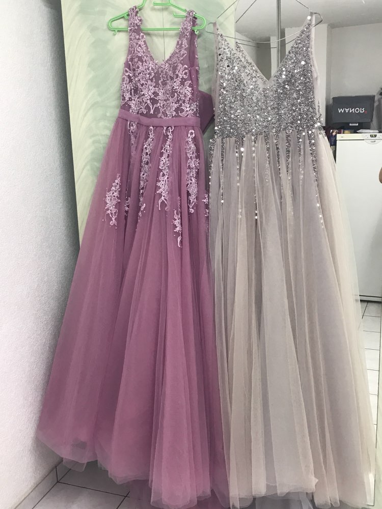 New V neck Grey Sparkly Vestido de Festa Open Back Evening Gowns 2017 Elegant Sexy See Through High Split Evening Dress