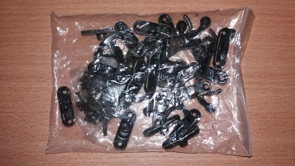 12PCS Antique Decorative Jewelry Gift Wine Wooden Box Hasp Latch Hook + 4 Screws -S018 High Quality