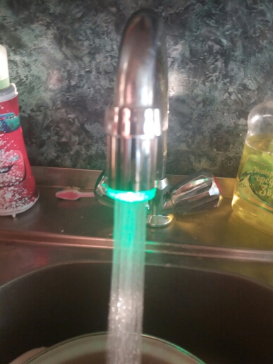 Happy Home 3 Color LED Light Change Faucet Shower Water Tap Temperature Sensor No Battery Happy Gifts High Quality ABS dropship