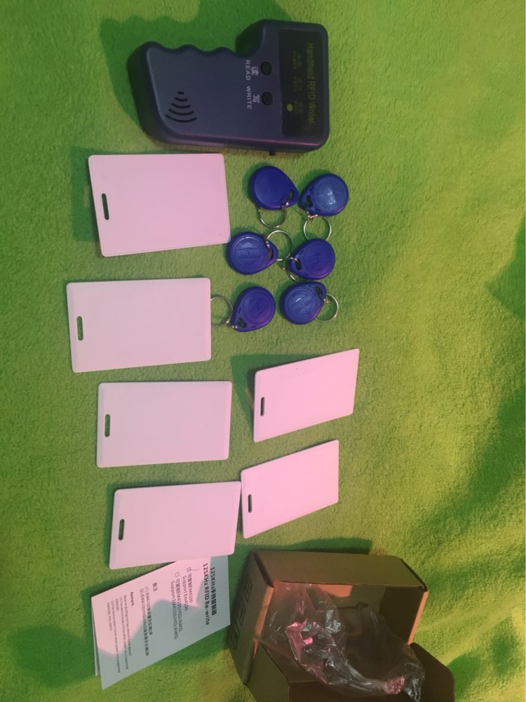 13Pcs 125Khz Handheld RFID ID Card Copier/ Reader/Writer Duplicator Programmer6 Pcs Writable Tags+6 Pcs Cards