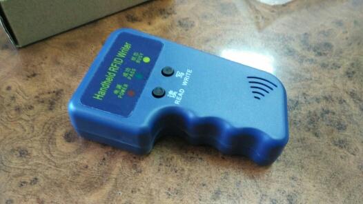 RFID 125KHz ID Card Copier Duplicator Handheld Writer Programmer Reader + 10X Tags ID Keyfobs EM4100 EM410X Hot Sale